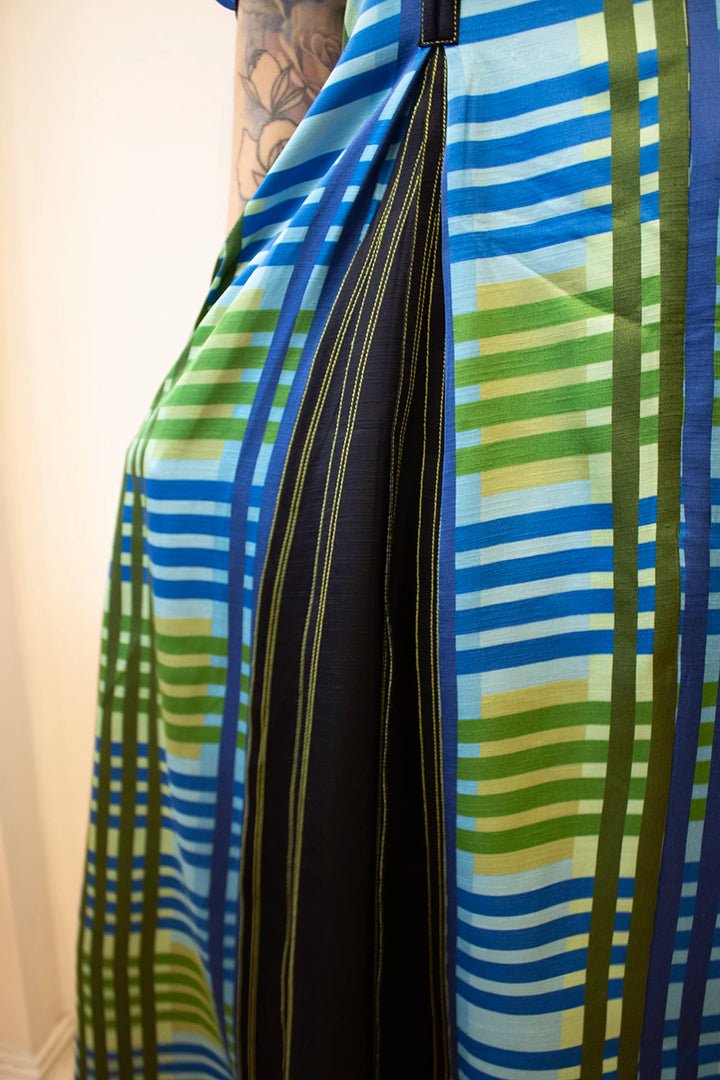 Siam Dress - Tartan Print/Navy