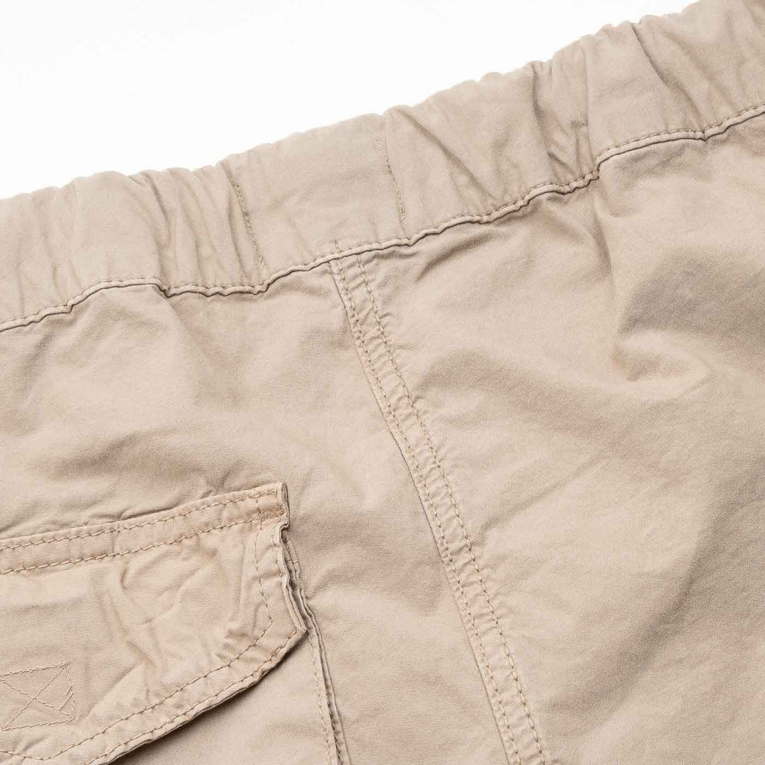 Washed Cotton Canvas Drawstring Trousers - Timberwolf