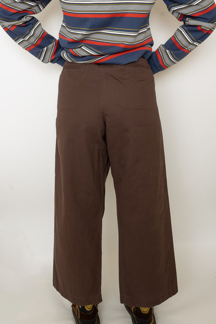 Wide Chino Pants - Brown