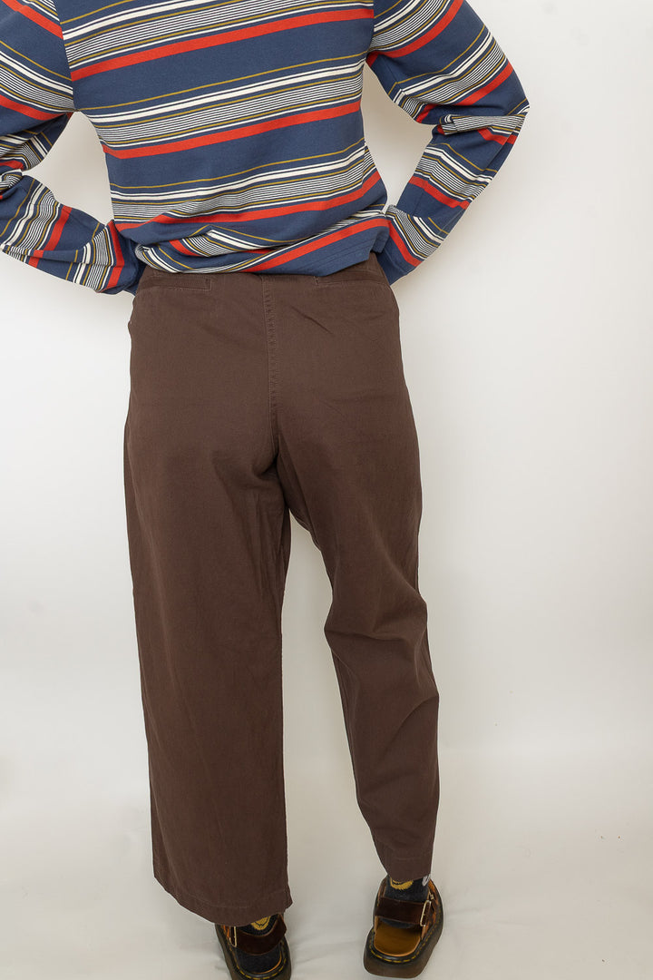 Wide Chino Pants - Brown
