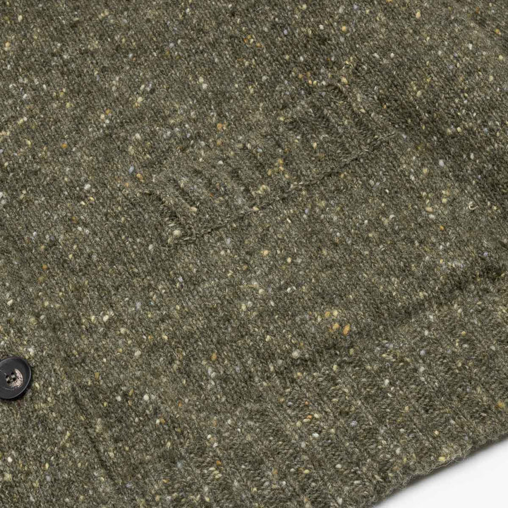 Sportshirt Donegal Cardigan - Moss