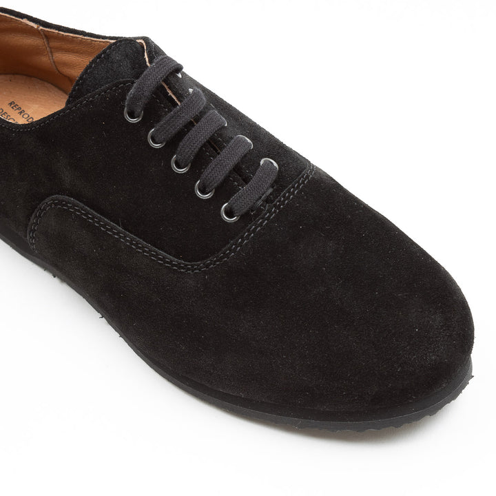 British Military Officer Shoe - Black Suede