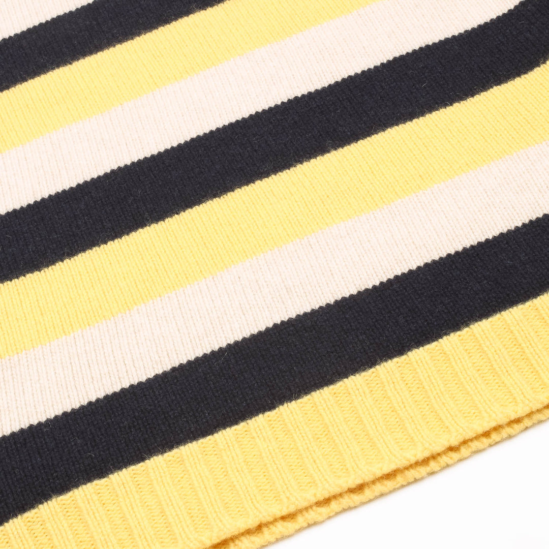 Striped Raglan Crew Knit - Butter/Yellow/Ecru