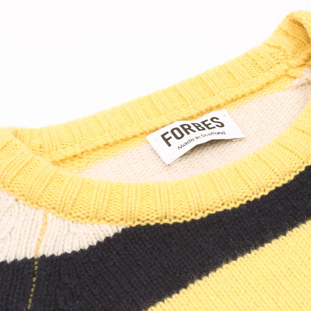 Striped Raglan Crew Knit - Butter/Yellow/Ecru