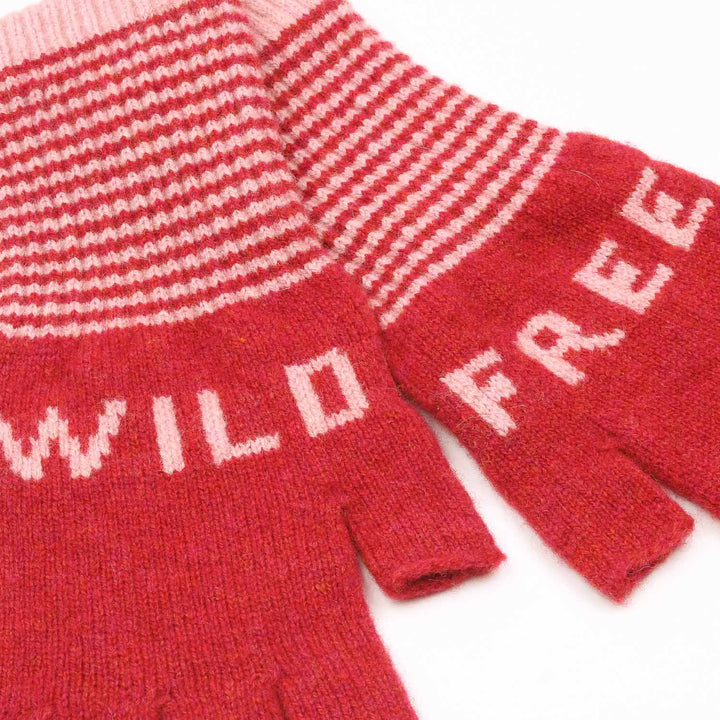 Wild Free Fingerless Gloves - Red/Pink
