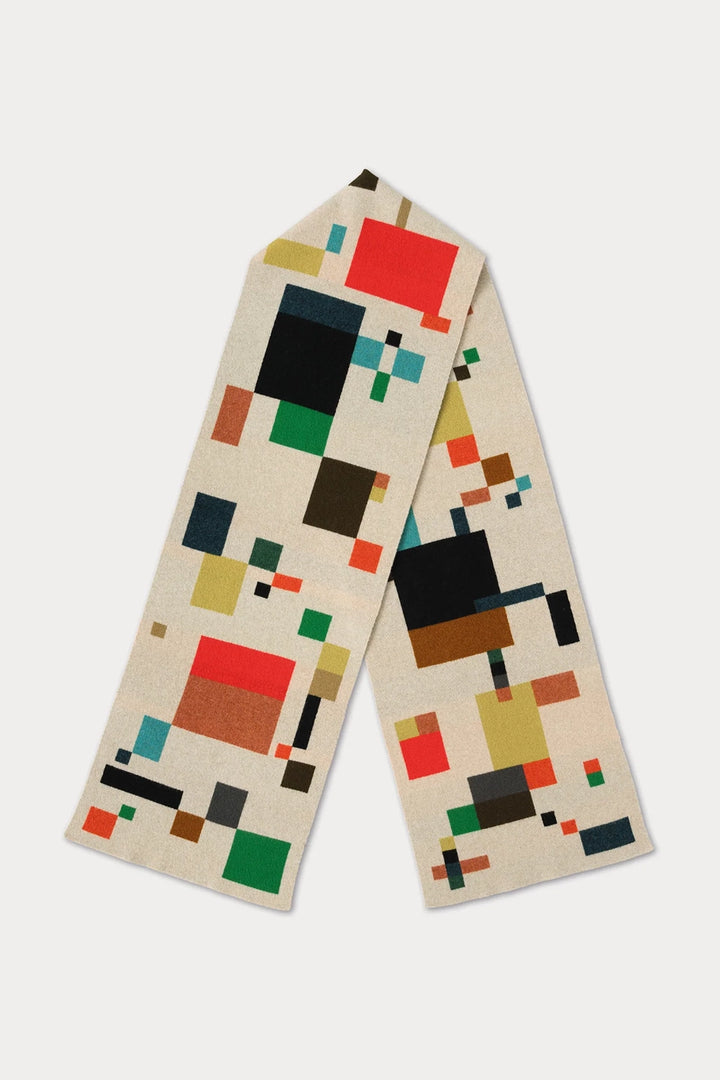 Large Squares and Rectangles Scarf - Multicolour