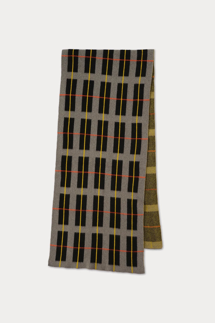 Large Tartan Brushed Blanket Scarf - Multicolour