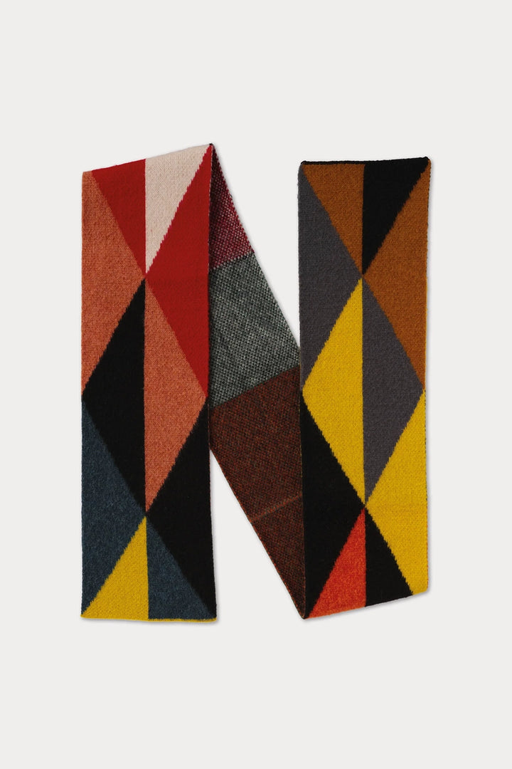Brushed Triangles Scarf - Multicolour