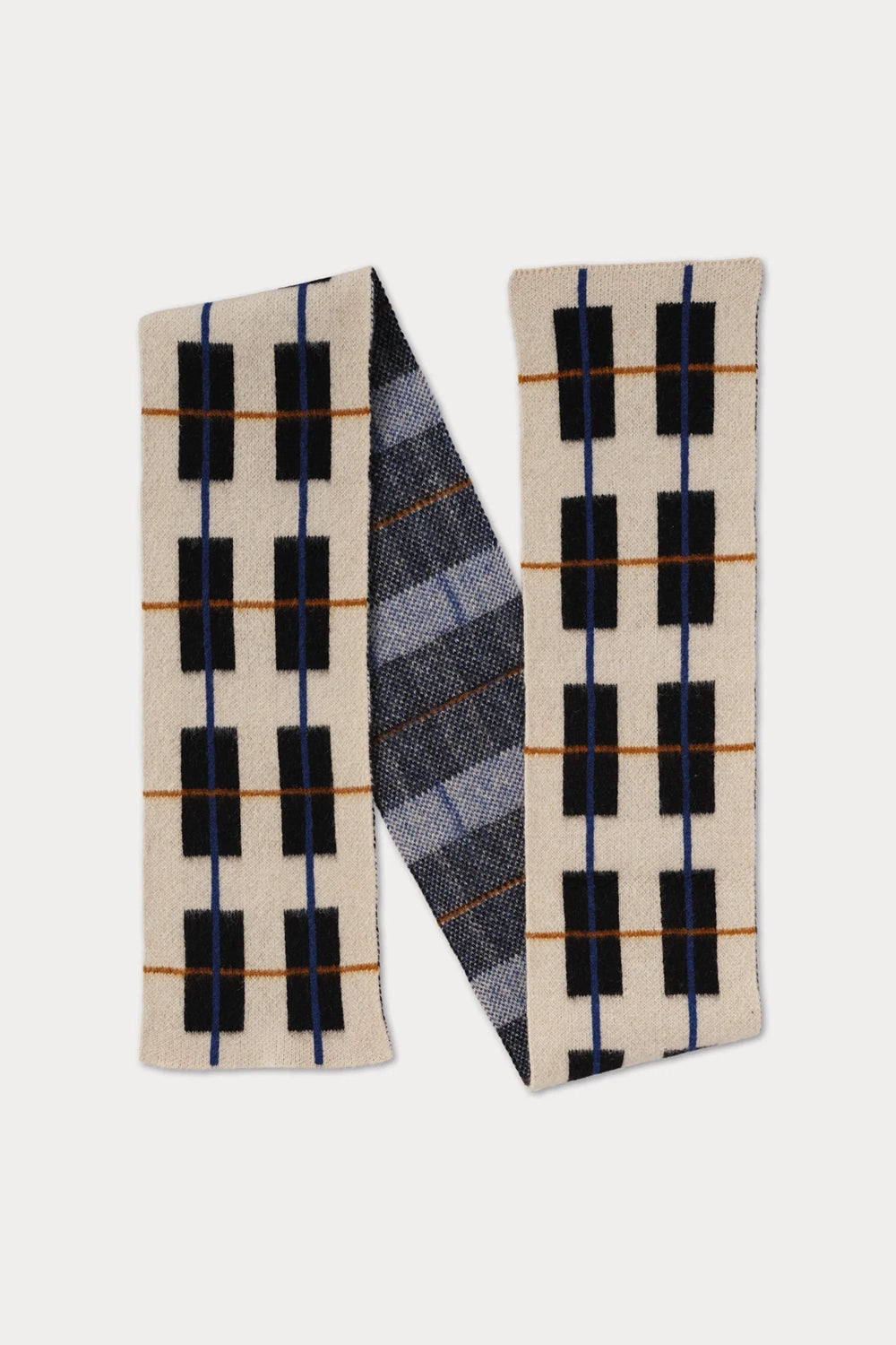 Brushed Tartan Scarf - Oatmeal
