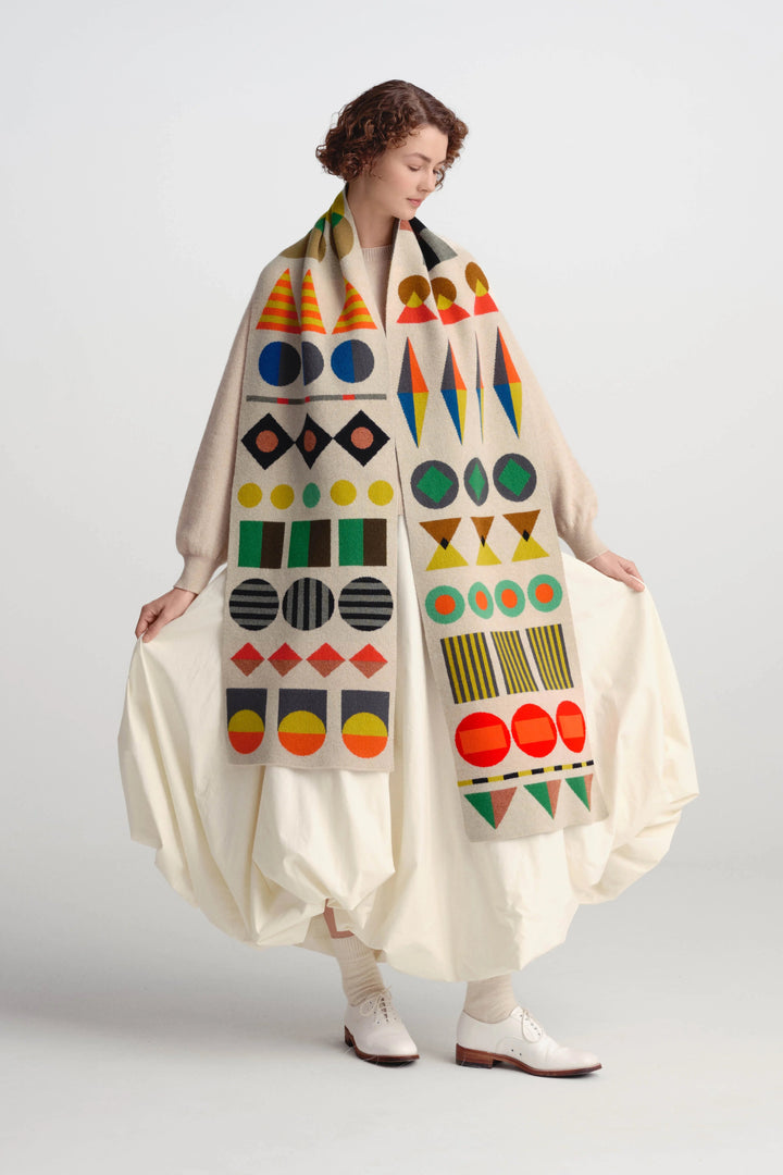 Large Geometric Scarf - Multicolour
