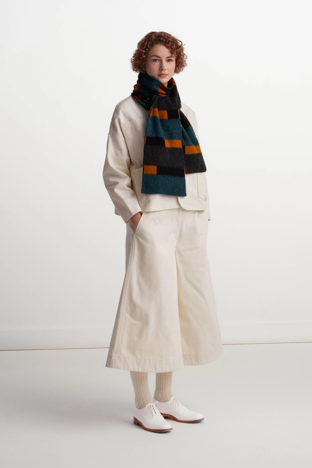 Brushed Split Stripe Scarf - Lugano
