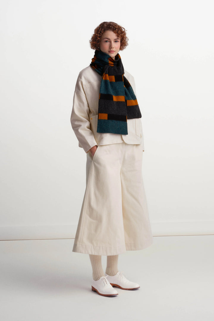 Brushed Split Stripe Scarf - Lugano