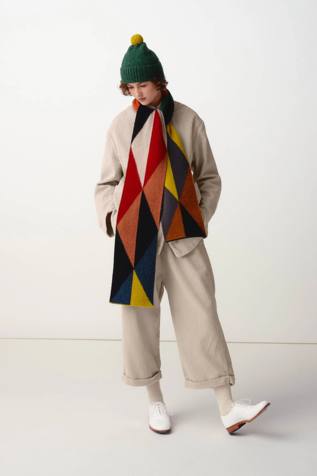 Brushed Triangles Scarf - Multicolour