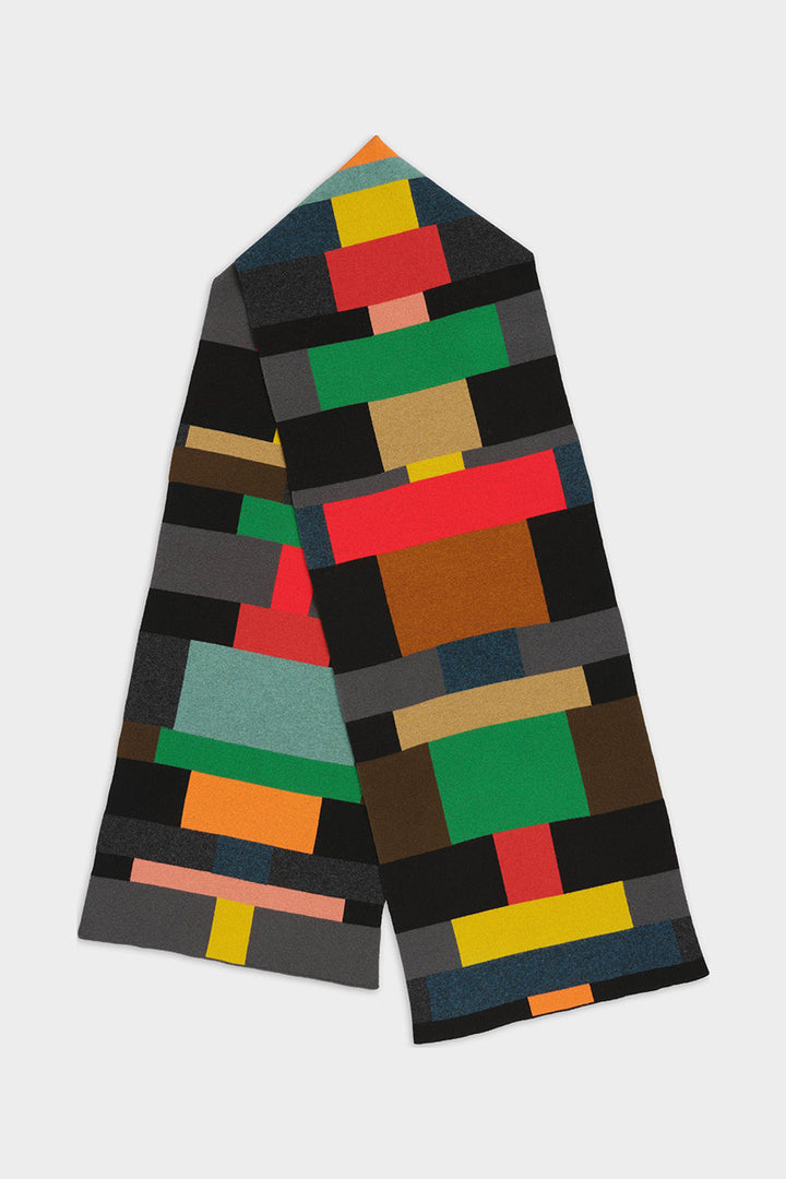 Large Colourblock Column Scarf - Multicolour