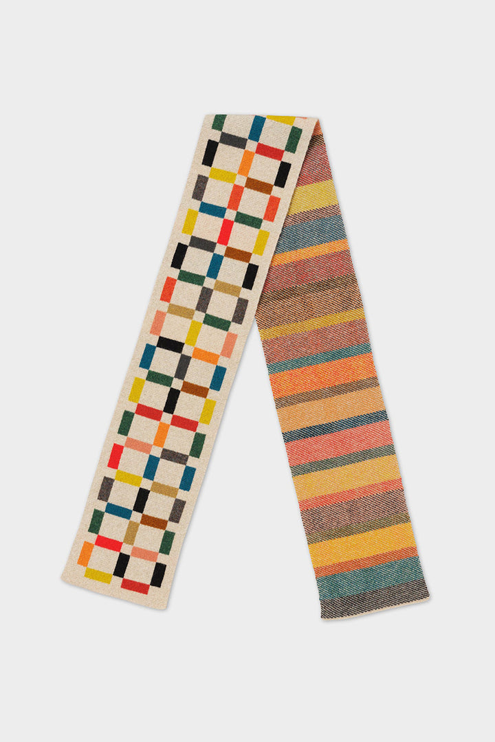 Small Multicolour Grid Scarf - Multicolour