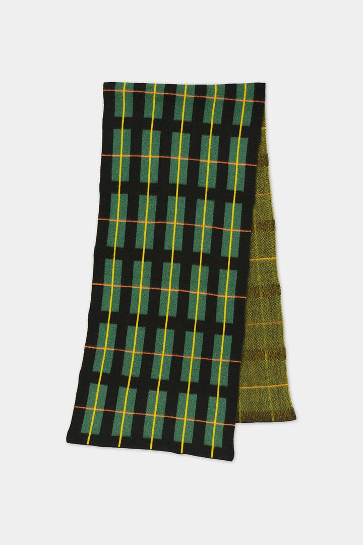 Large Tartan Brushed Blanket Scarf - Multicolour