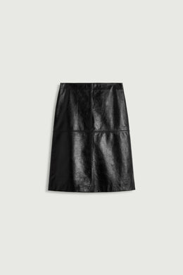Gwen Skirt - Black Leather