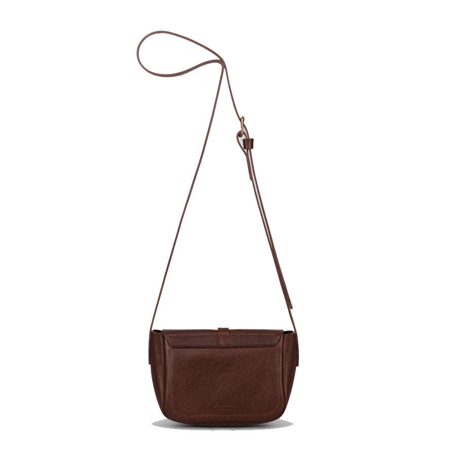 Jay Crossbody Satchel Bag - Grainy Walnut Leather