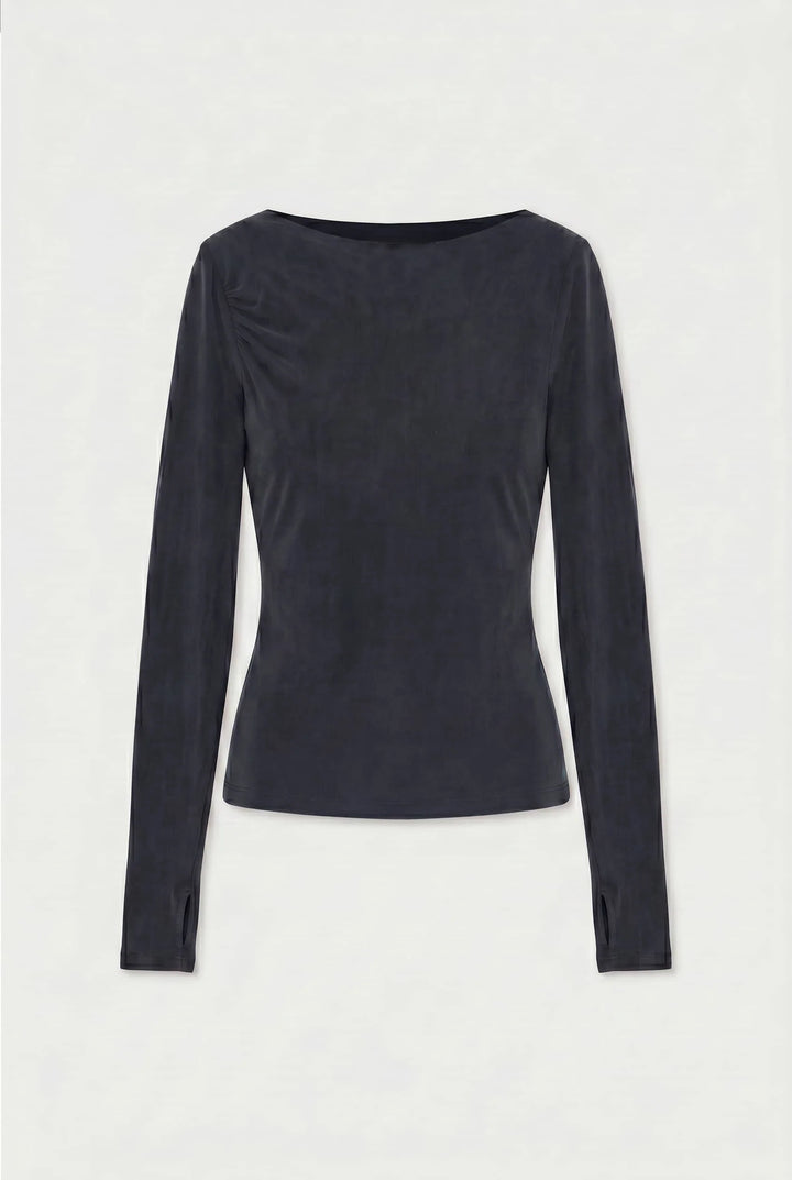 Kylie Long Sleeve Top - Graphite