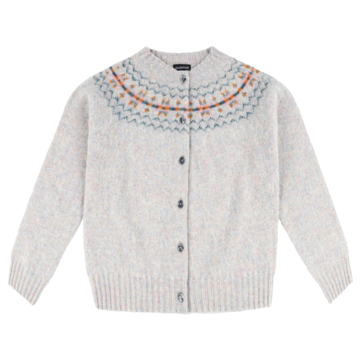 Fairisle Cardigan - Pearl