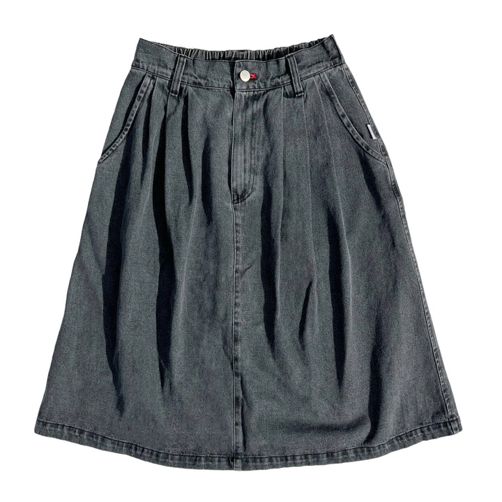 Farm Girl Skirt - Black Denim