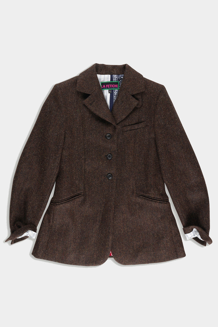 Bianca Tailored Riding Jacket - Brown Tweed