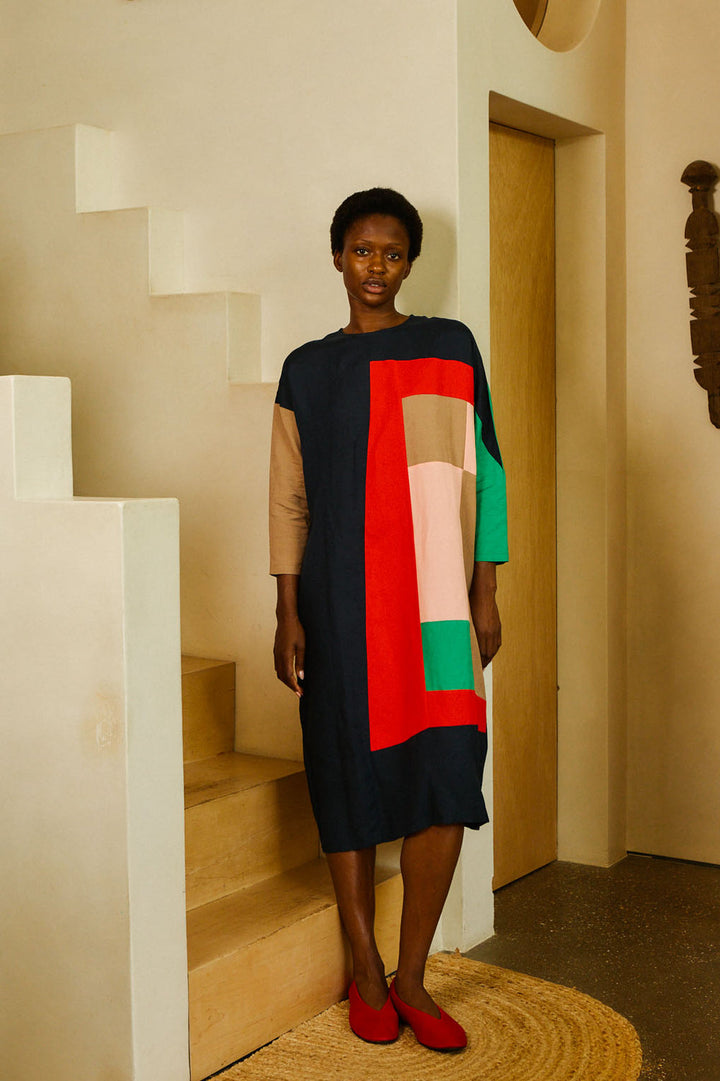 Aldon Dress - Rubik Patchwork
