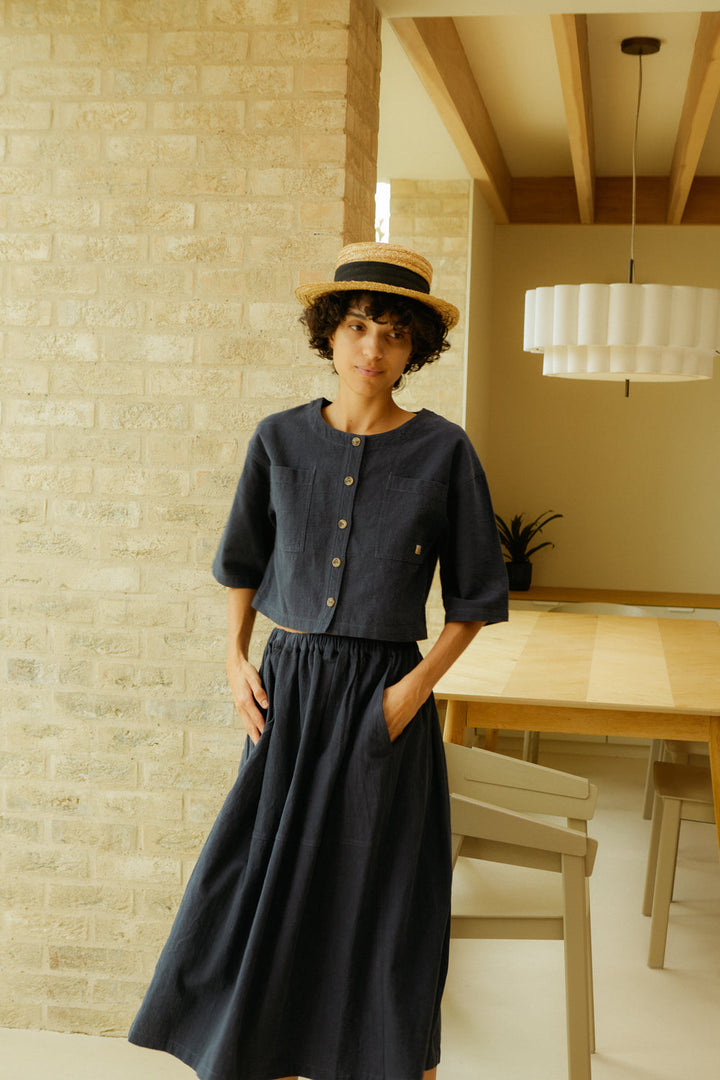 Emile Skirt - Navy - Frontiers Woman