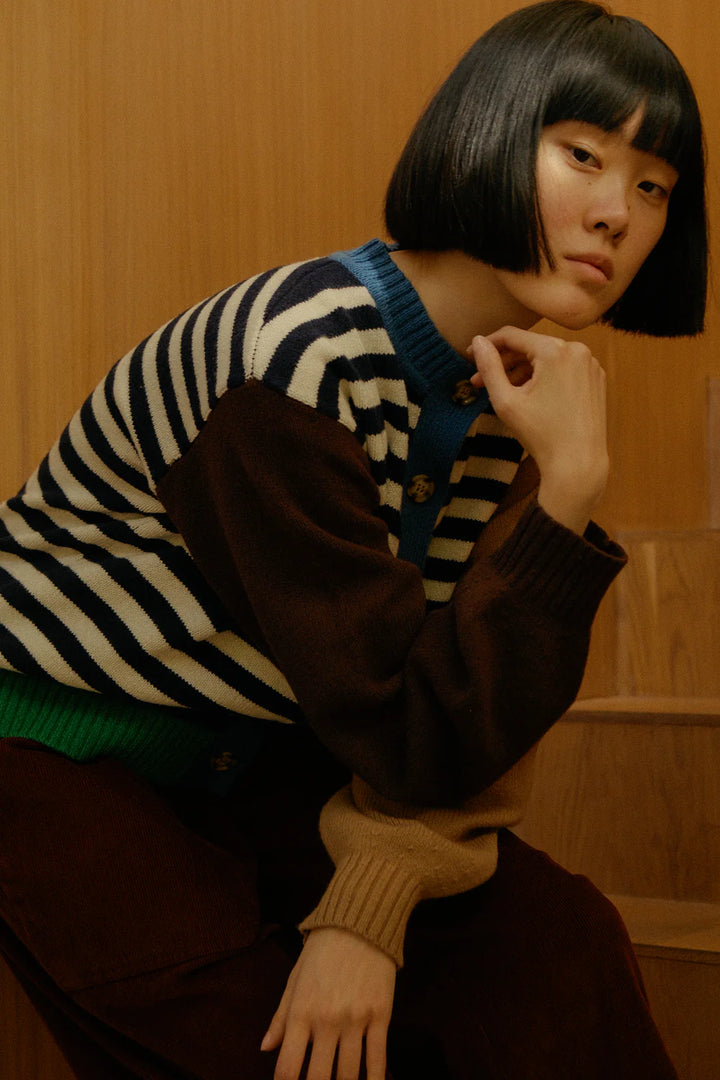 Eval Cardigan - Cornwall Stripe
