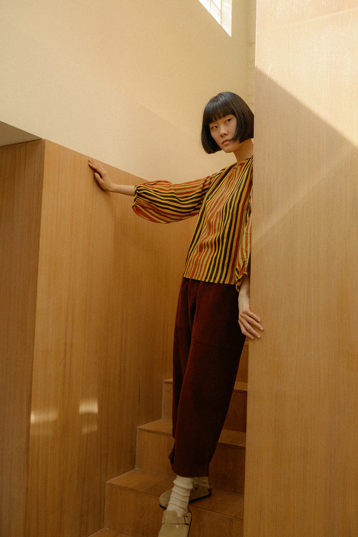 Beckett Crop Trousers - Oxblood