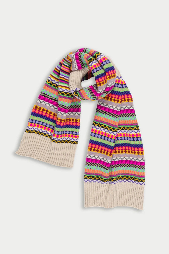 Stripes And Fairisle Scarf - Multi