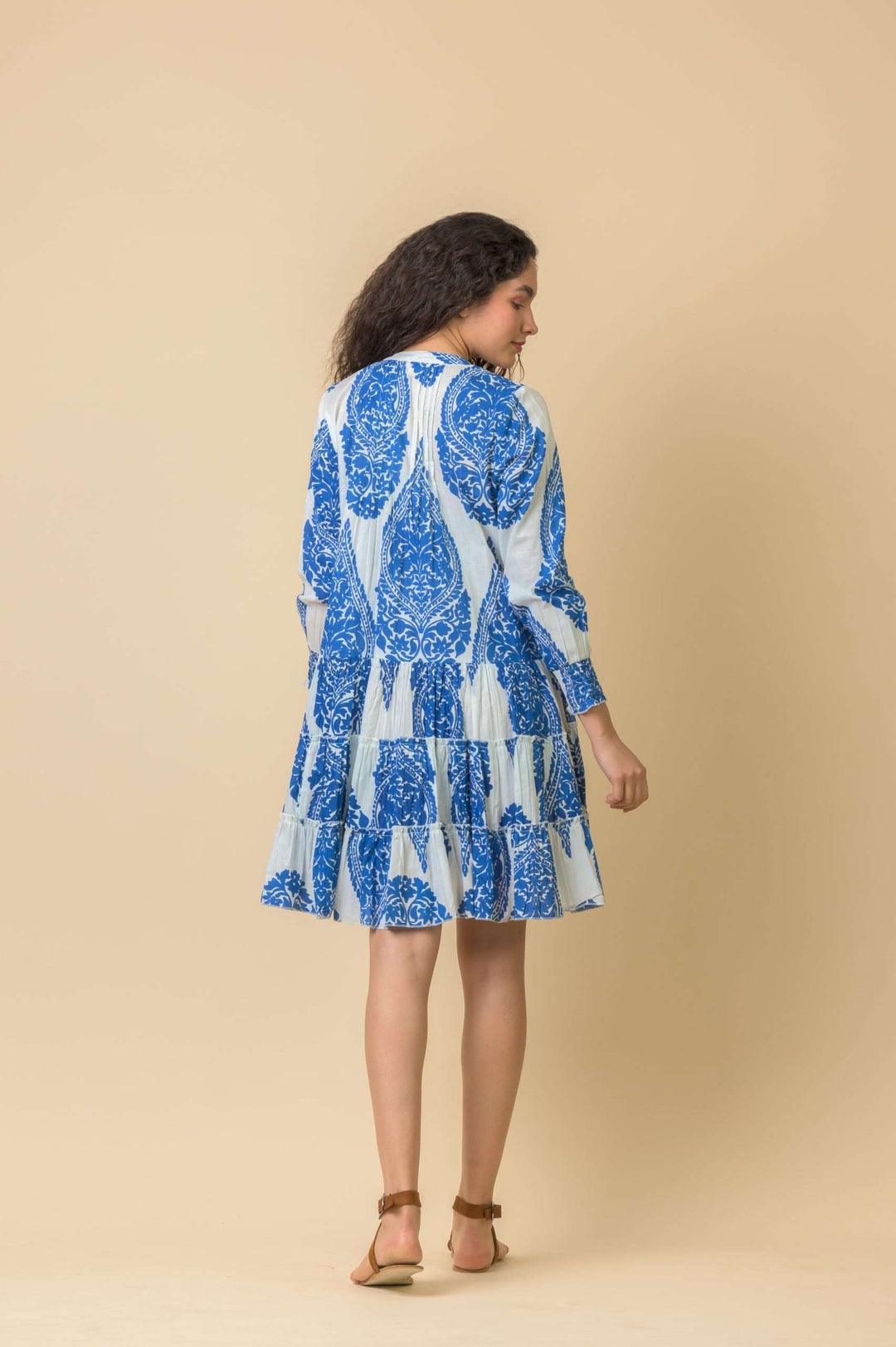 Lovejoy Dress - White/Blue Emperor - Frontiers Woman