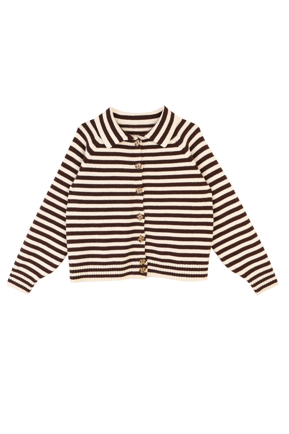 Lytton Cardigan - Espresso Stripe
