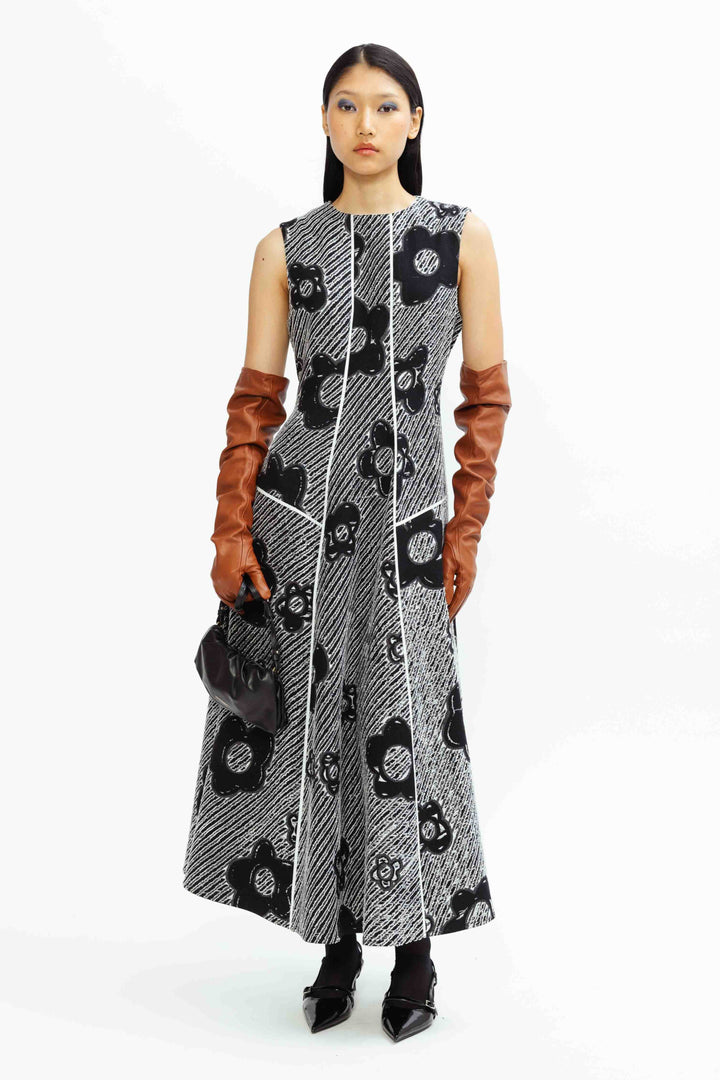 Classic Bennet Dress- Onyx Sakura Peach