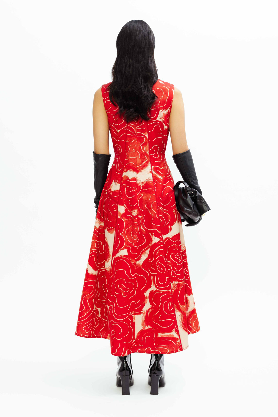 Classic Bennet Dress - Red Rose Print
