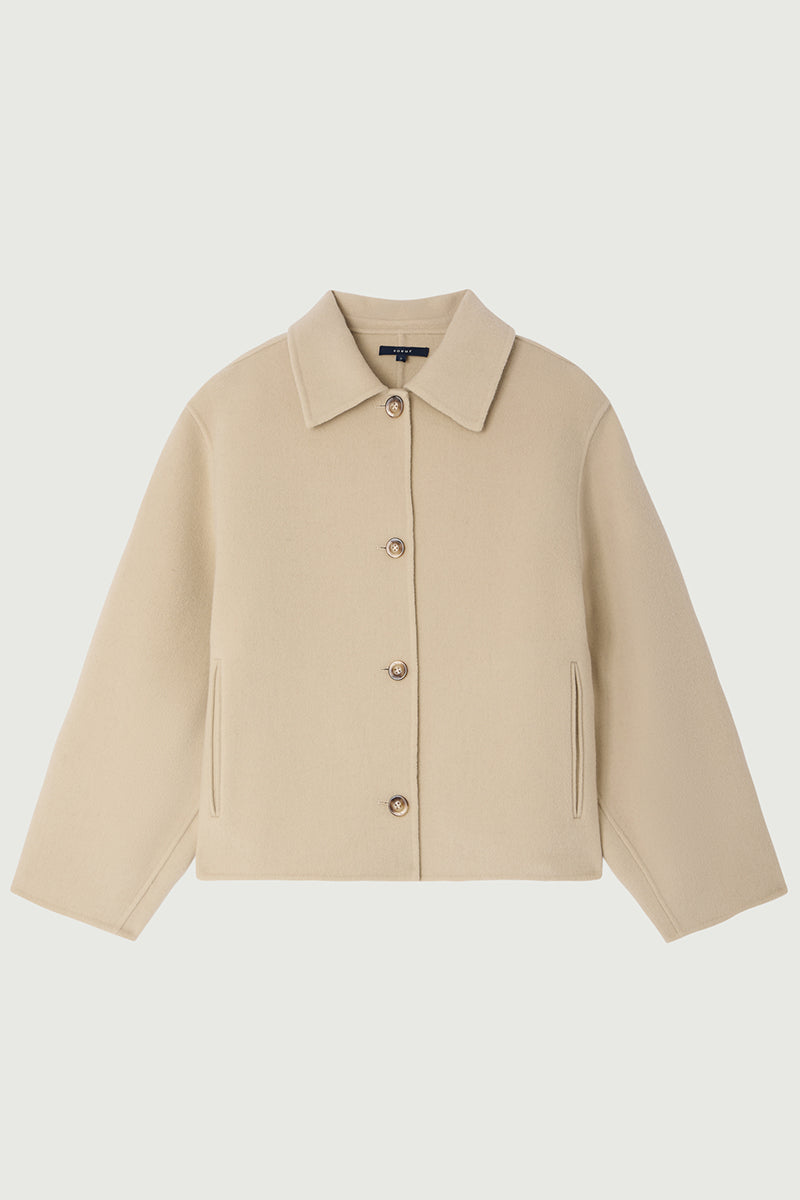 Gyoda Wool Coat - Chalk - Frontiers Woman