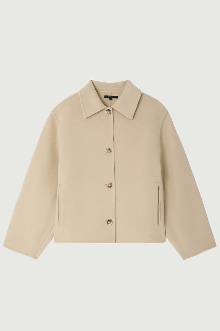 Gyoda Wool Coat - Chalk - Frontiers Woman