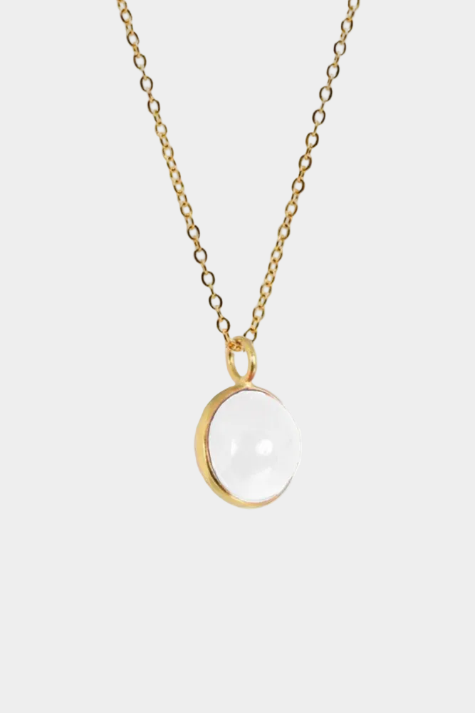 Magic Crystal Ball Pendant Necklace - Rock Crystal