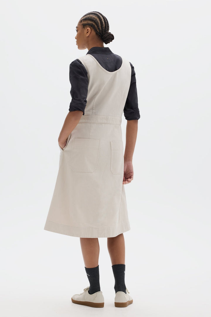 Sleeveless Pinafore Dress - Chalk