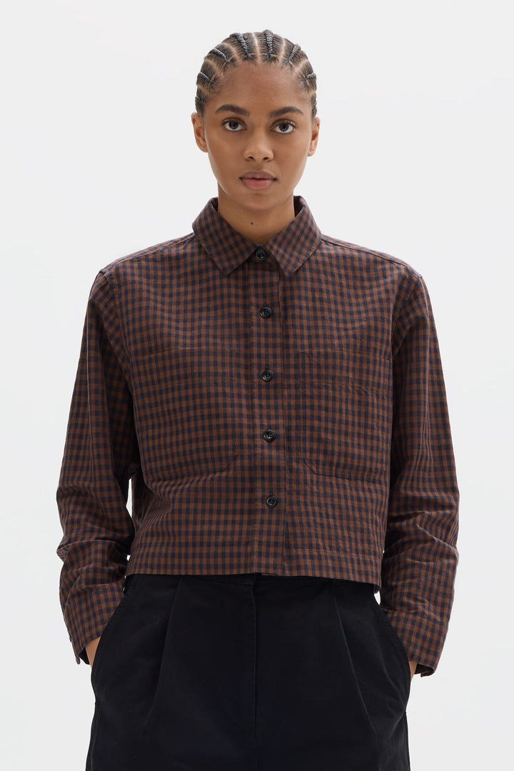 Double Pocket Shirt - Chestnut Gingham