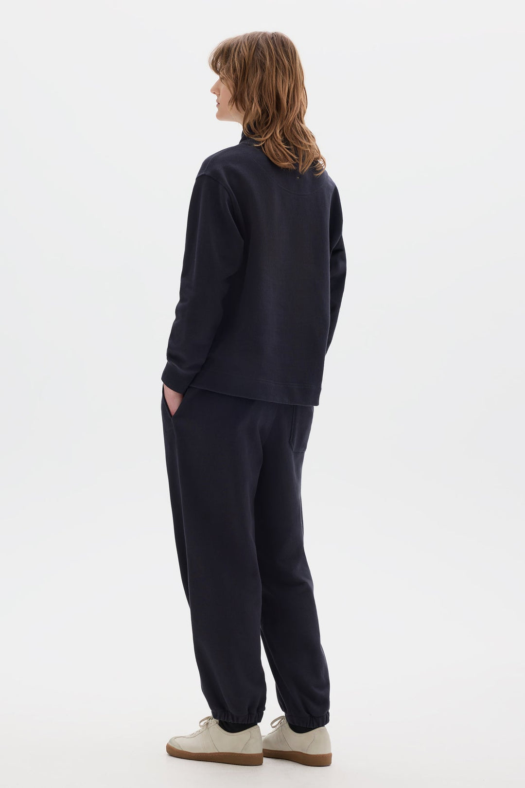 High Neck Loopback Sweatshirt - Midnight