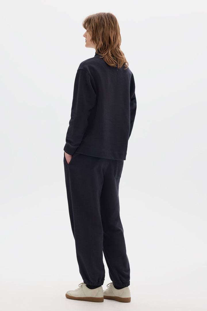 High Neck Loopback Sweatshirt - Midnight