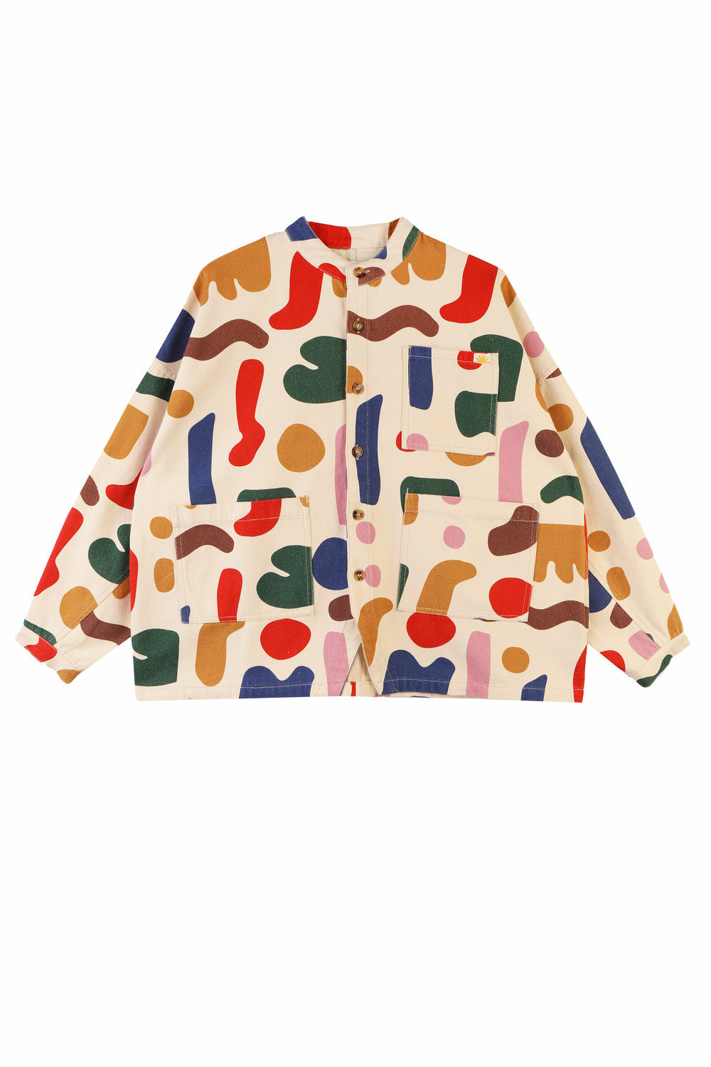Oversized Chore Coat - Palette Print