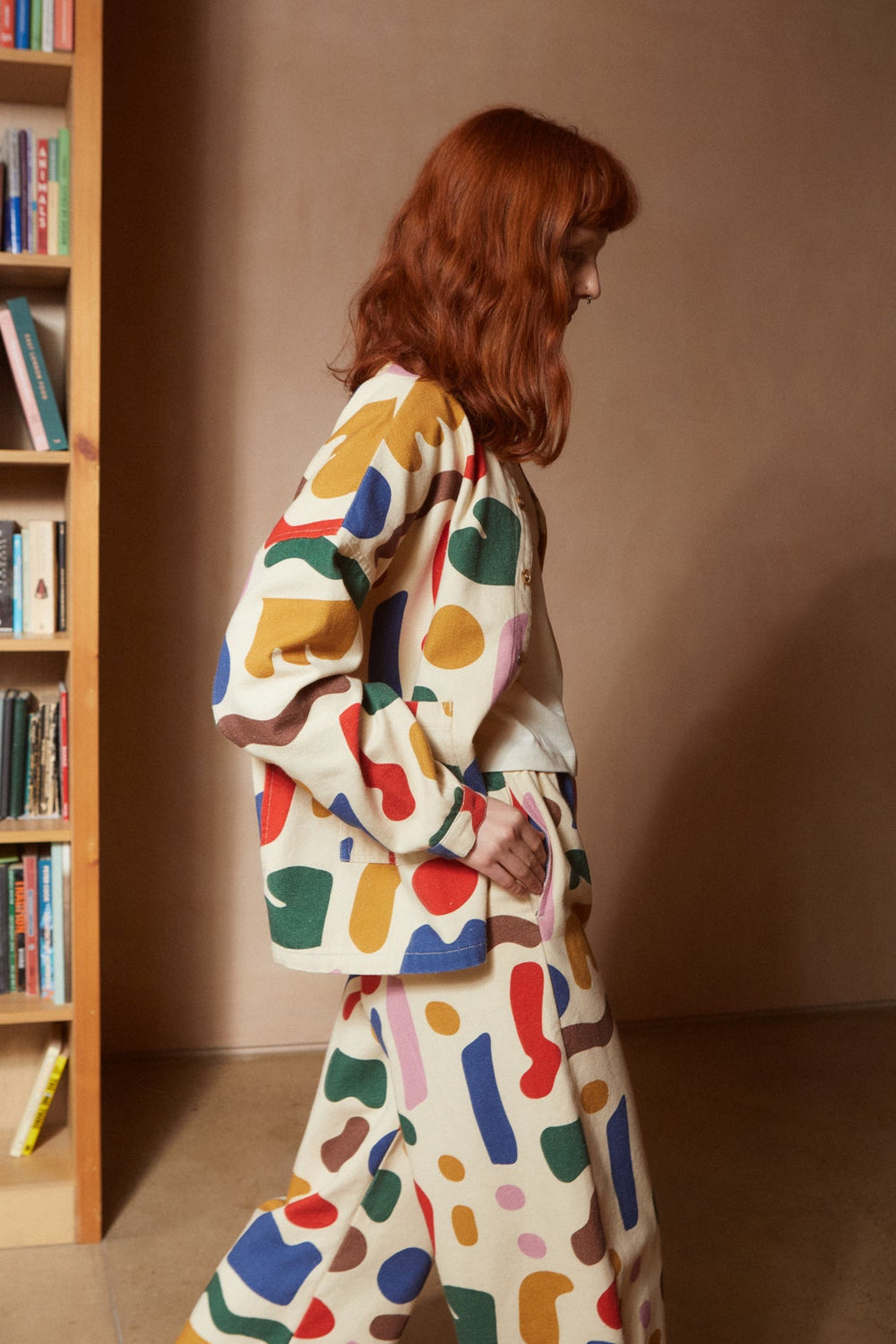 Oversized Chore Coat - Palette Print