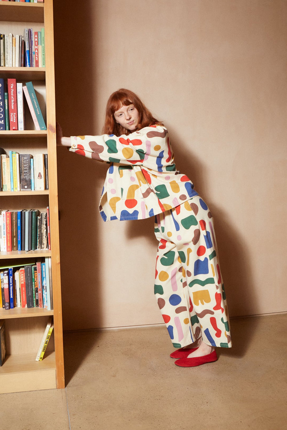 Oversized Chore Coat - Palette Print