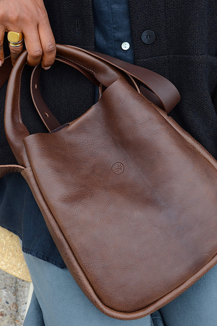 Otto Mini Bag + Cross Body Strap - Brown
