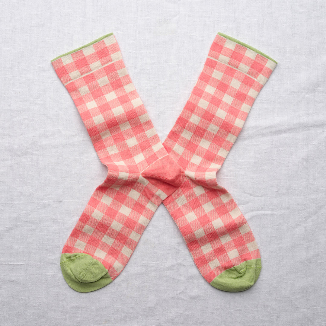 Gingham Socks - Natural - Frontiers Woman