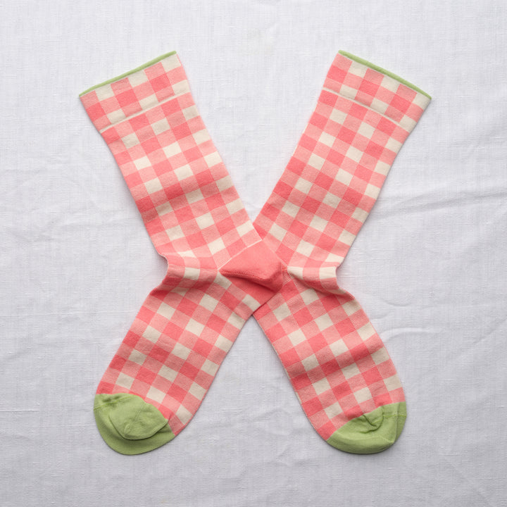 Gingham Socks - Natural - Frontiers Woman