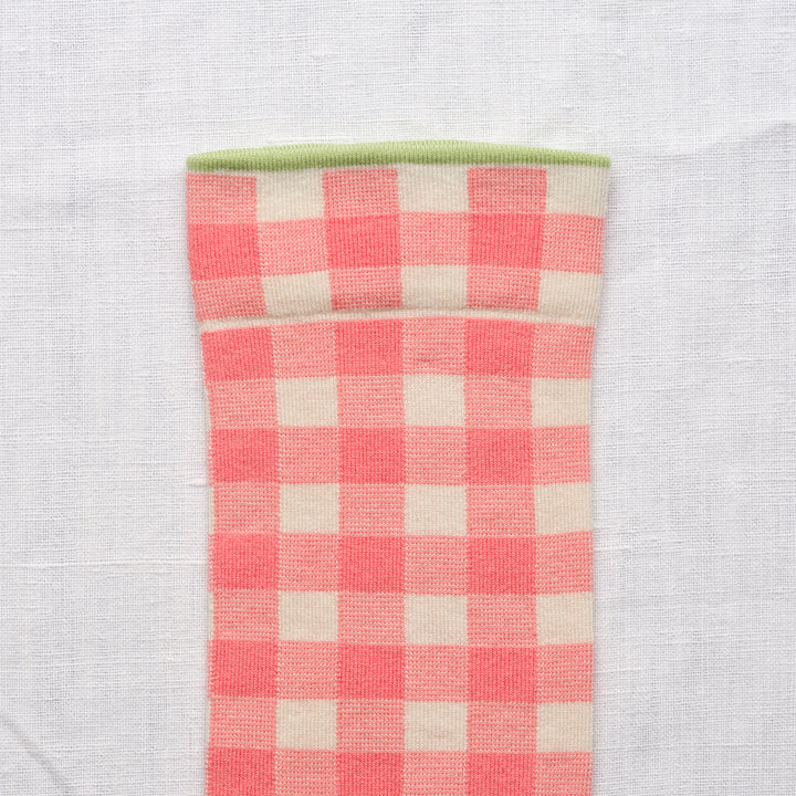 Gingham Socks - Natural - Frontiers Woman