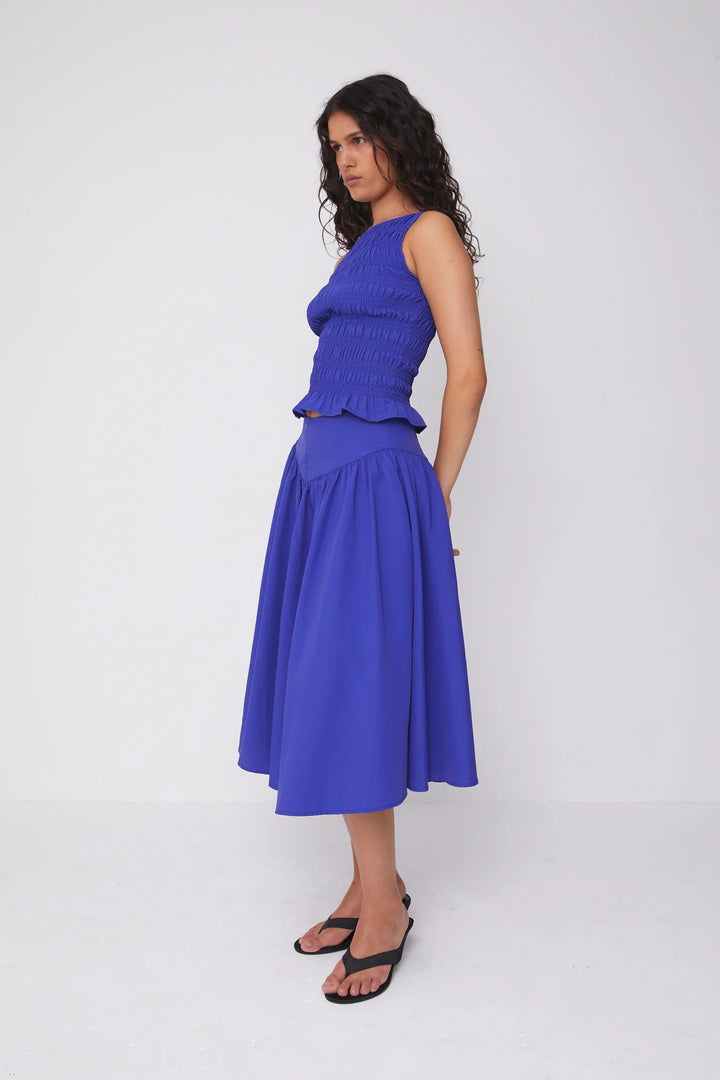 Deba Midi Skirt - Indigo